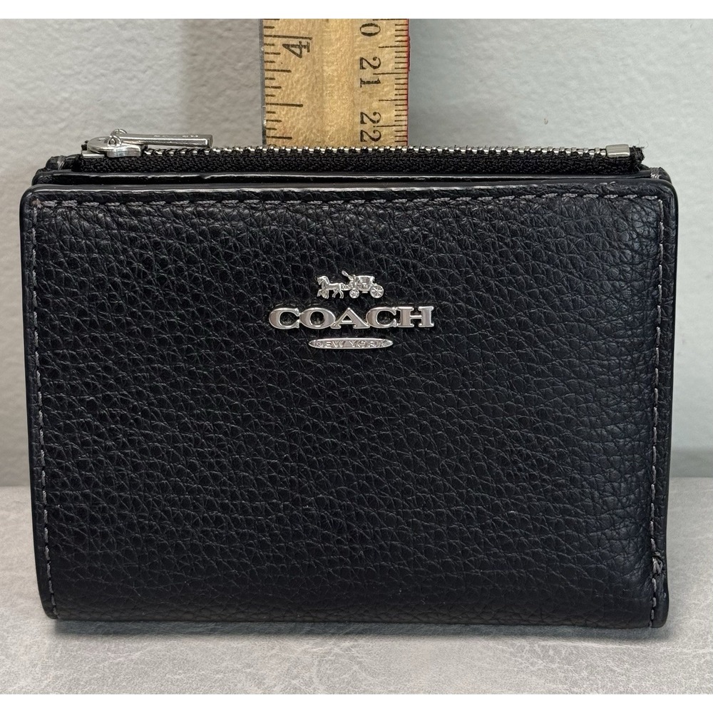 Coach CE562 Morgan Shoulder Bag Black Pebbled Leather Crossbody Handbag + Wallet - Picture 12 of 15